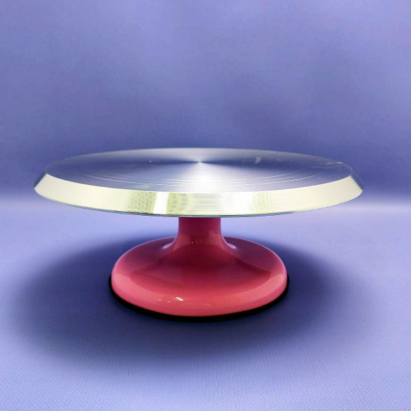 Металлическая подставка для торта/поворотный стол для кондитера на крутящейся ножке, Ø-30.50 см